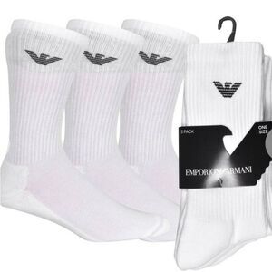 Emporio Armani 3-Pack Iconic Logo Crew Sock